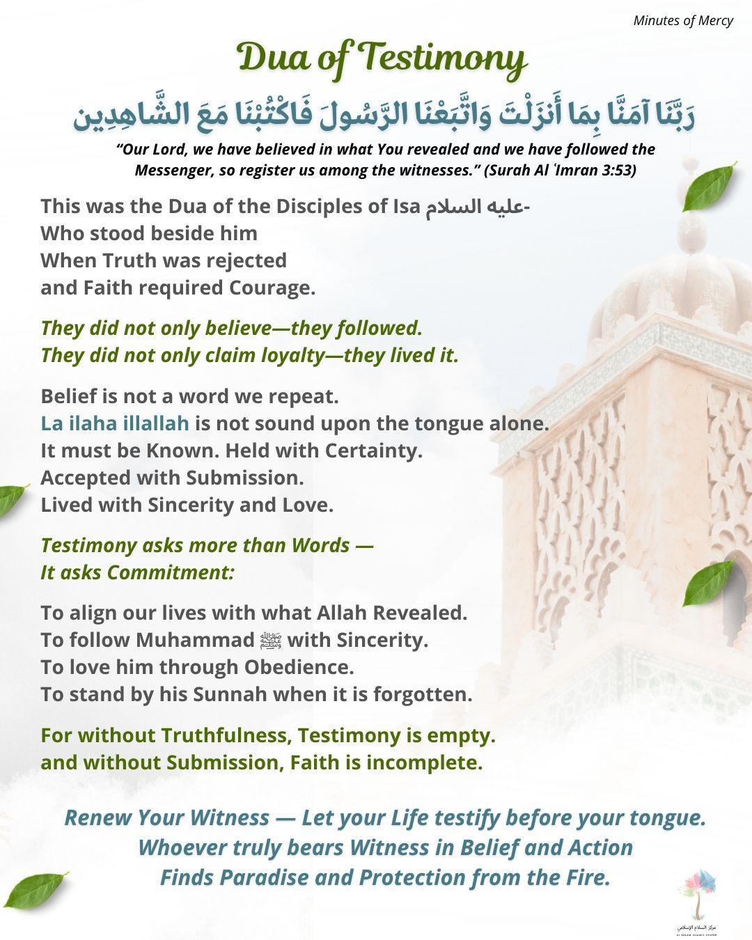 ♥️ 09. Surah Aal Imraan Our Lord, we have believed in what You revealed and we have followed the messenger, so register us among the witnesses