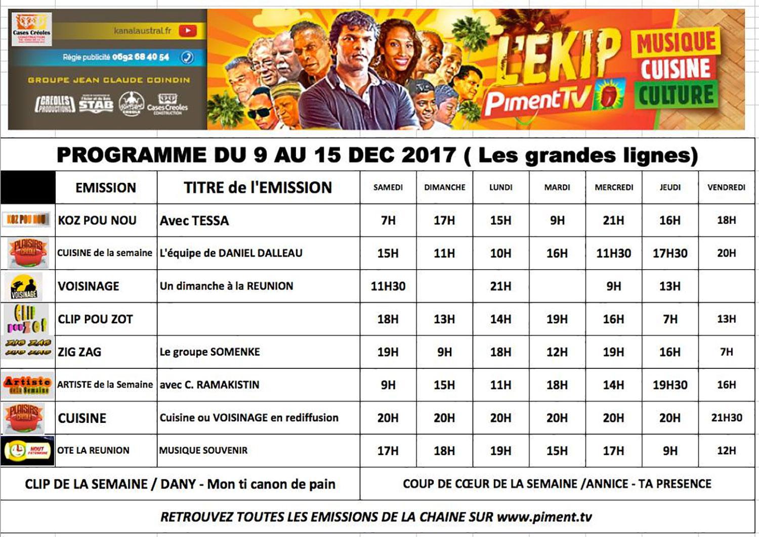 9 AU 15 DECEMBRE