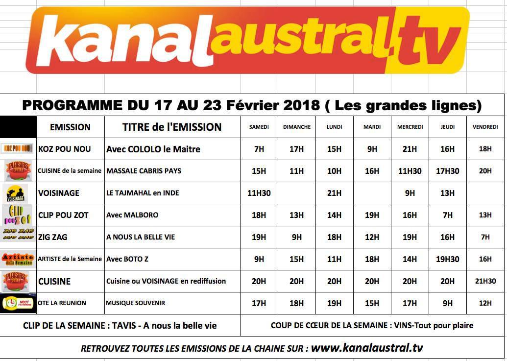 17 au 23 FEVRIER 2018