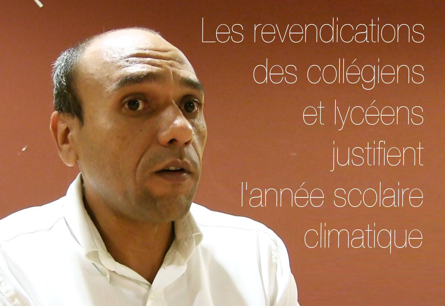 Yvan Dejean : Les revendications des collégiens et lycéens justifient l'année scolaire climatique