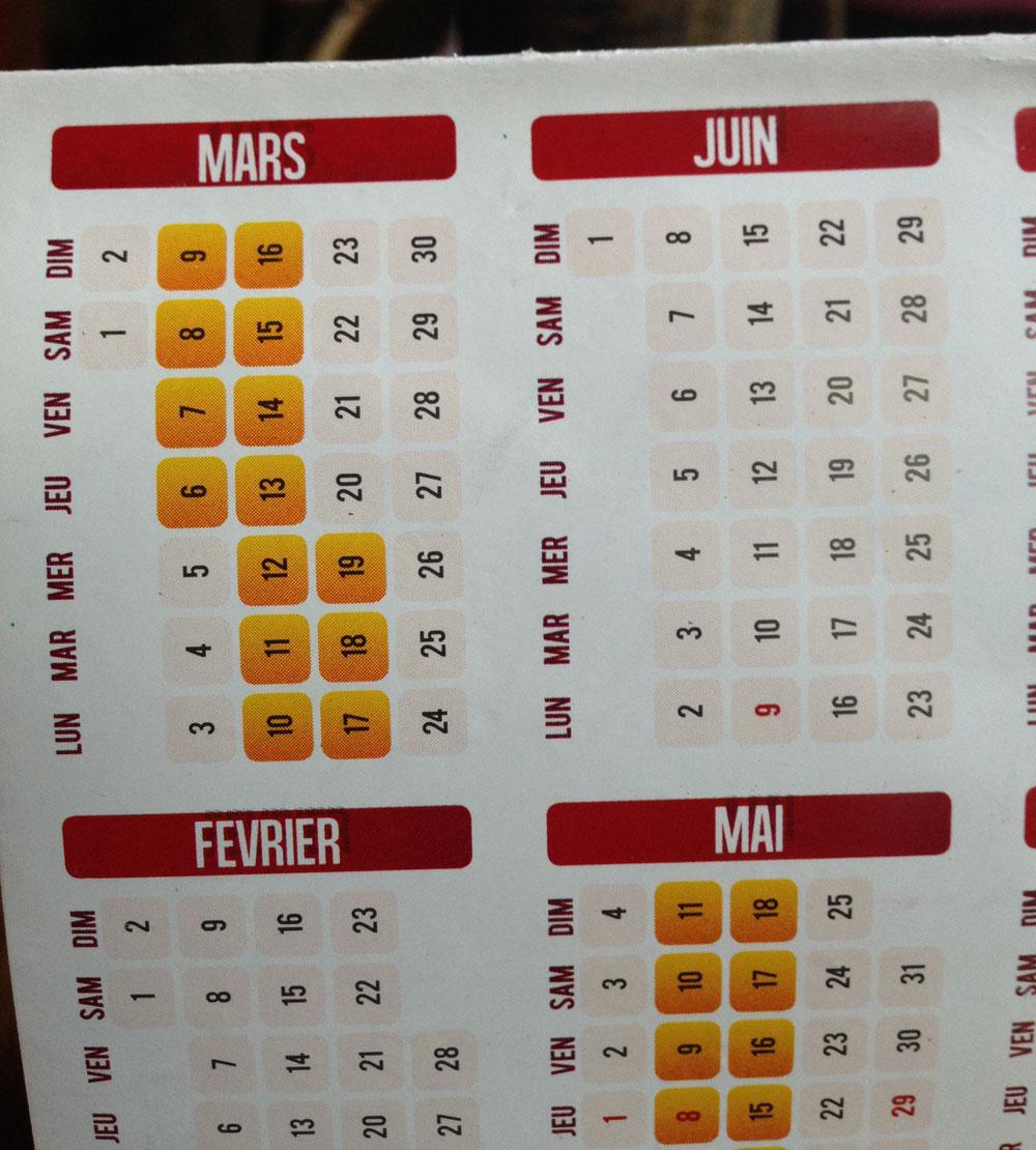 Daniel Alamélou : le calendrier à trou