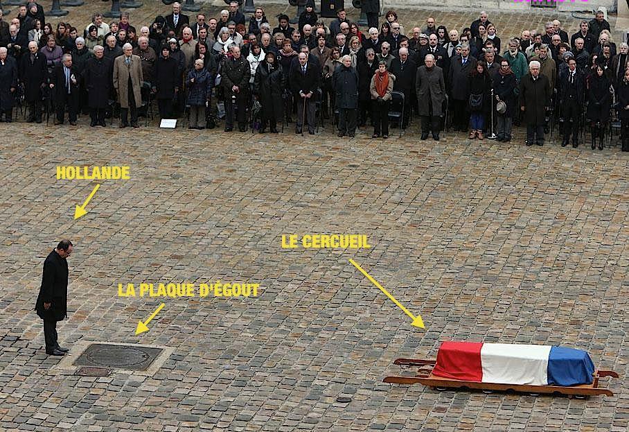 La France se recueille et rend un hommage solennel… à une bouche d'égout