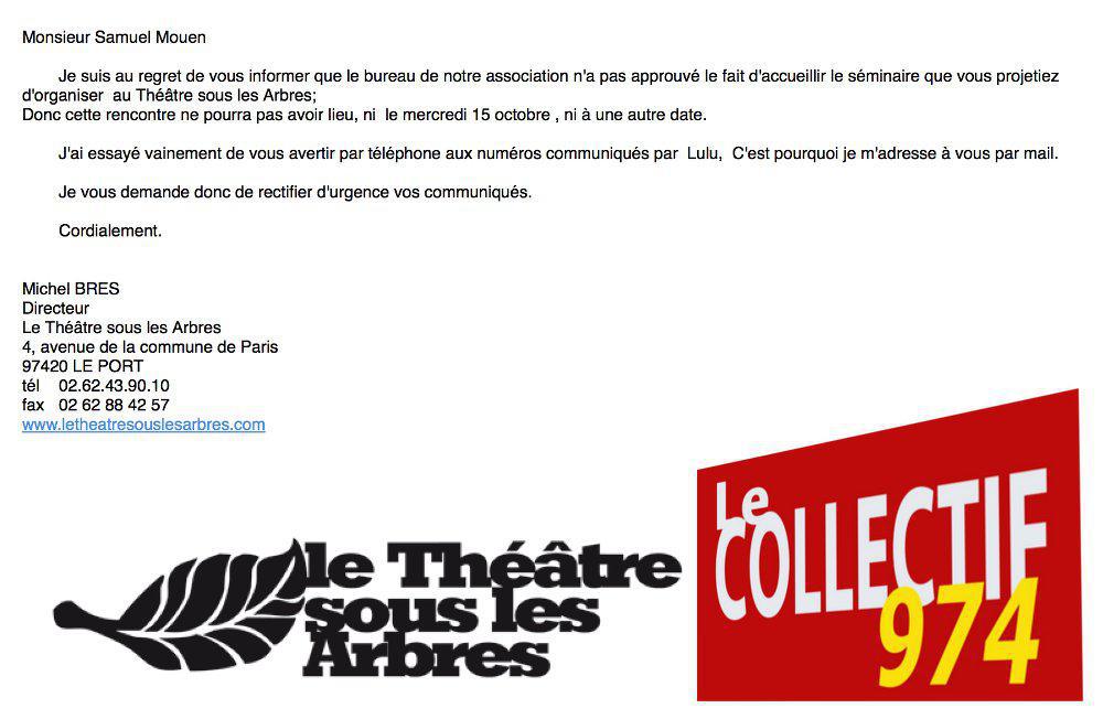 Les Indignés s'indignent contre Monsieur BRESSE Michel du théâtre sous les arbres
