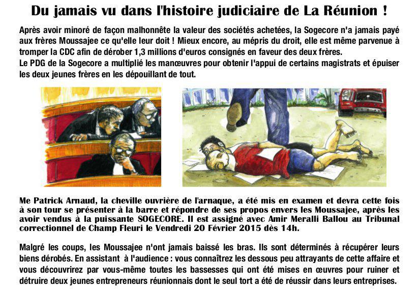 Tribunal : Le PDG de la SOGECORE Amir Meralli Ballou et son avocat Maître Patrick Arnaud