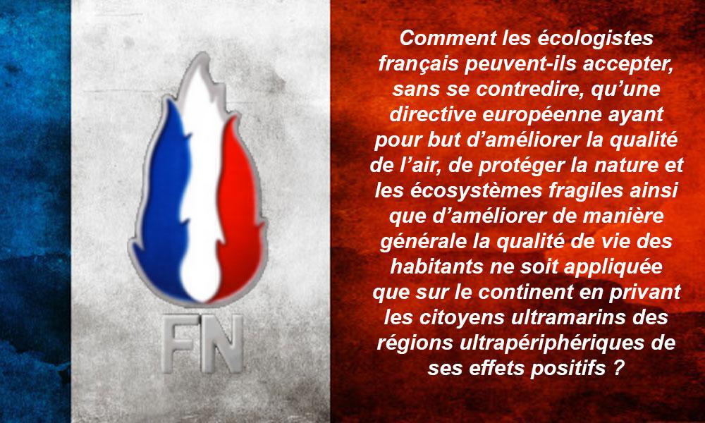 L'ÉCOLOGIE OUI : Mais pas pour l'Outre-mer !