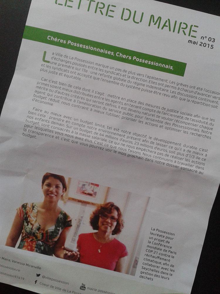 LA POSSESSION : V.MIRANVILLE et SA LETTRE