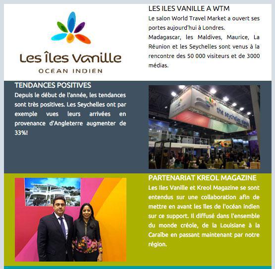 Les îles Vanille au salon