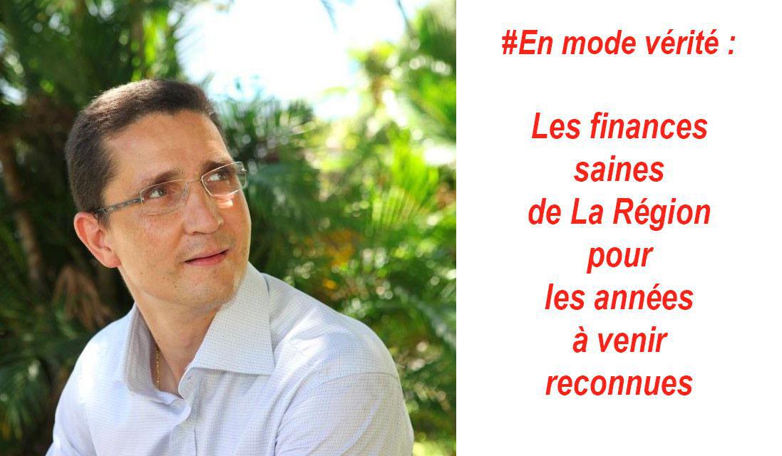 En mode vérité : Les finances saines de La Région pour les années à venir reconnues