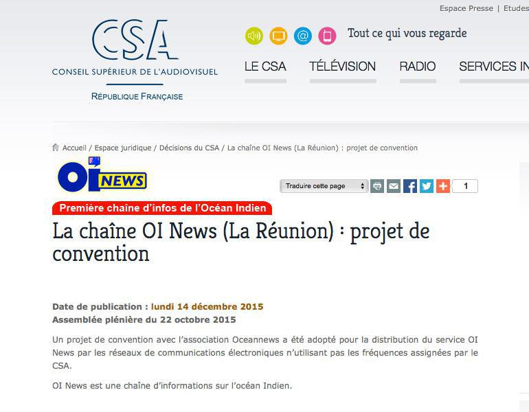 La chaîne OI News est née