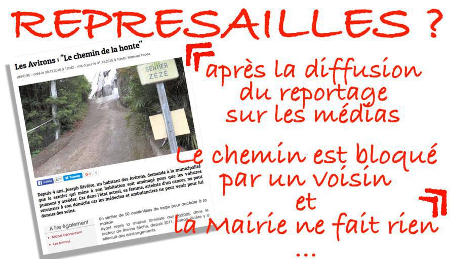 Les Avirons : Cadeau de fin d'année pour ceux qui habitent dans le "chemin de la honte"