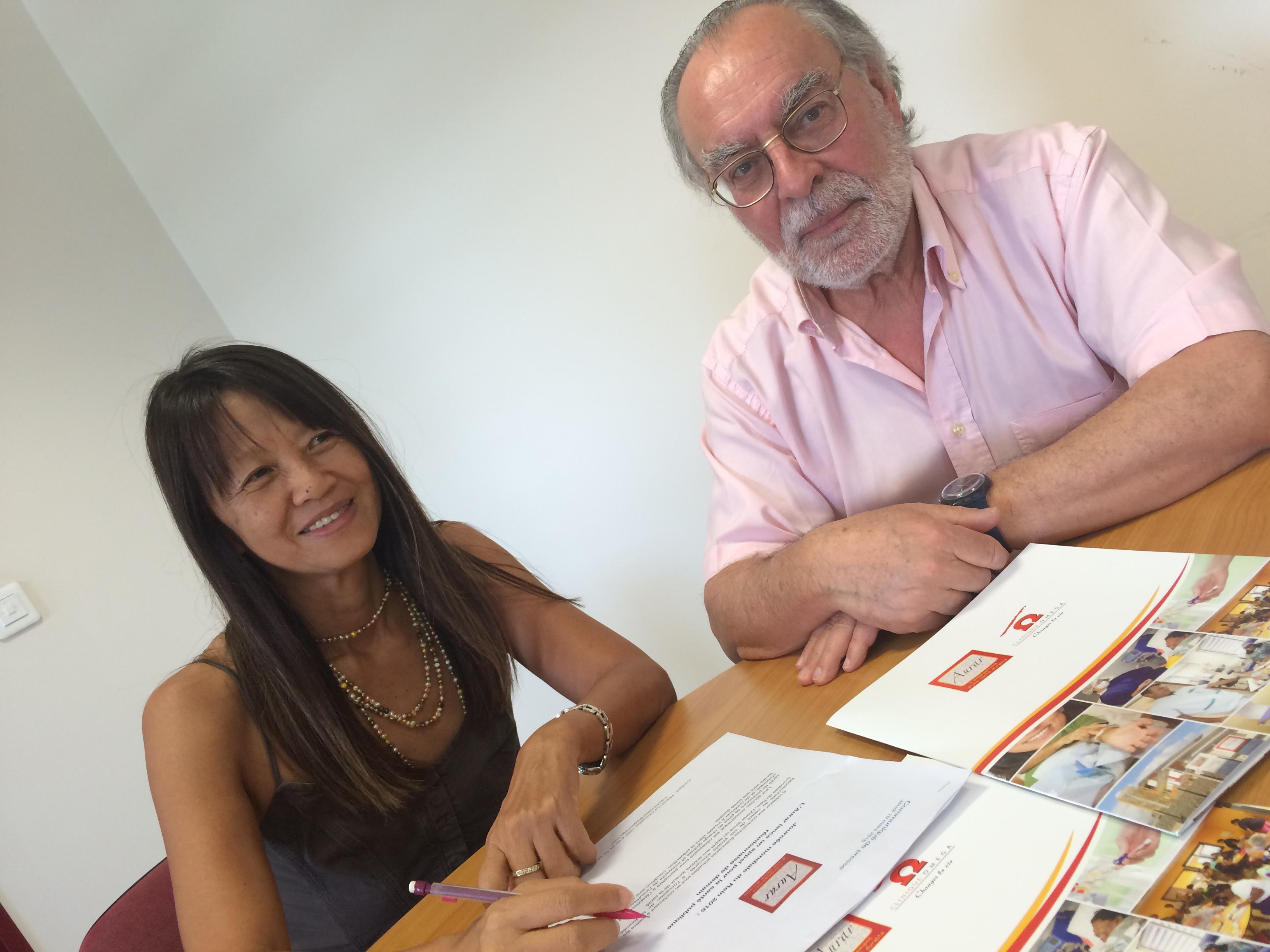 Marie-Rose Won Fah Hin, DG de l'Aurar, et Edouard Couty, Conseiller de l'Aurar
