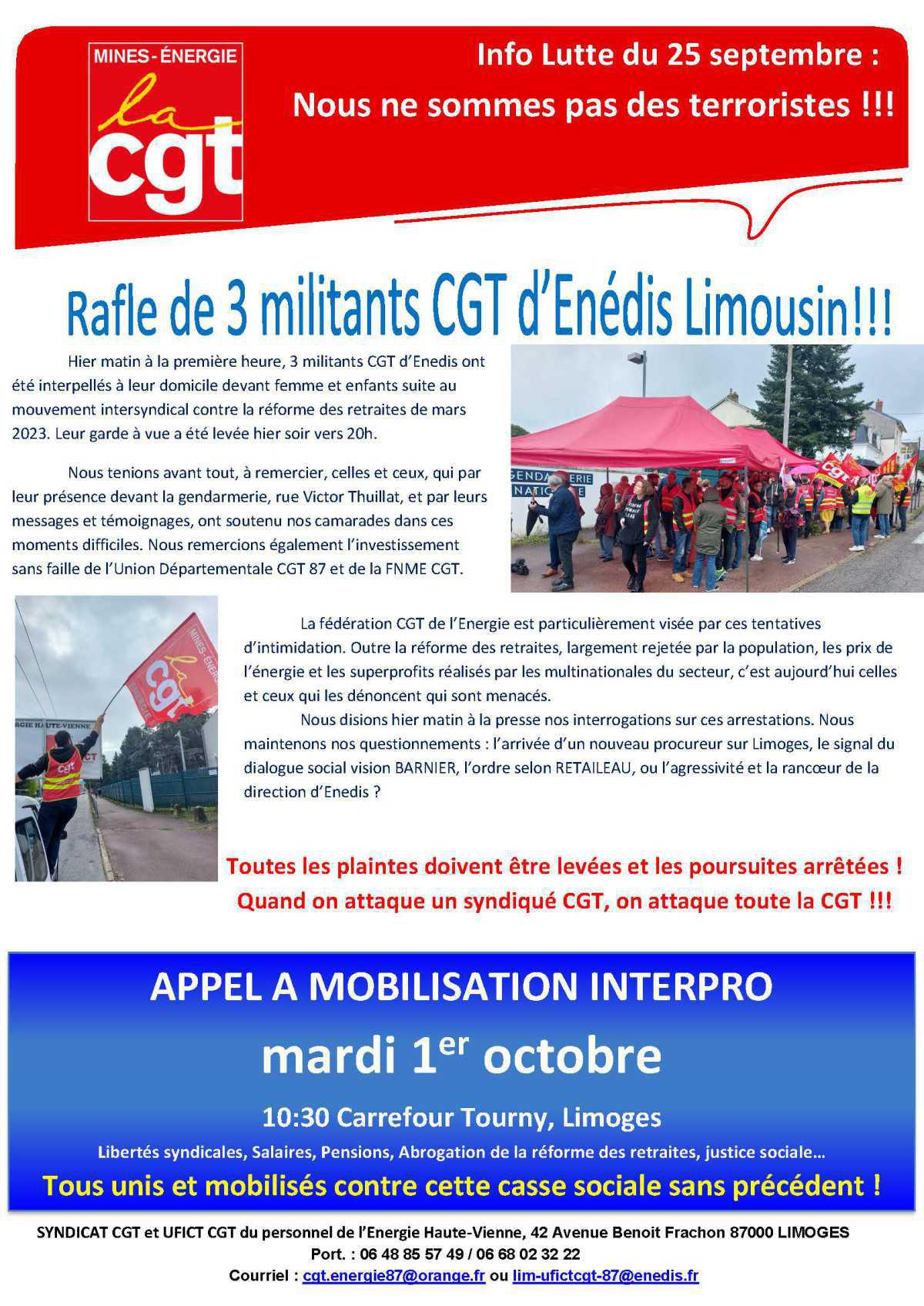 Nous ne sommes pas des terroristes !!!