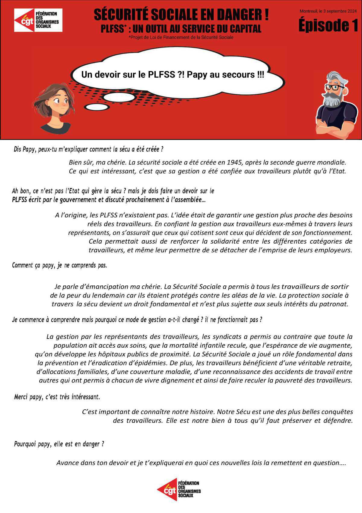 Sécurité sociale en danger !