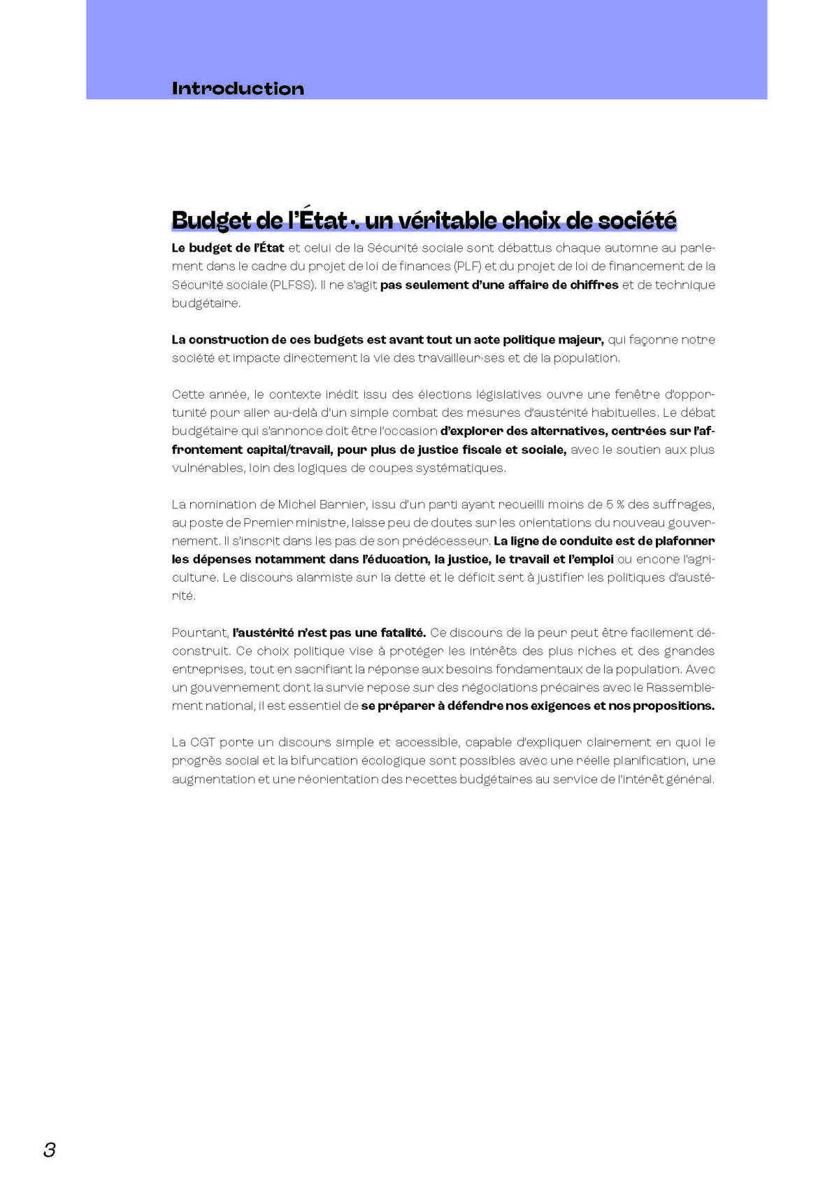 Budget de l’État : décryptage et propositions