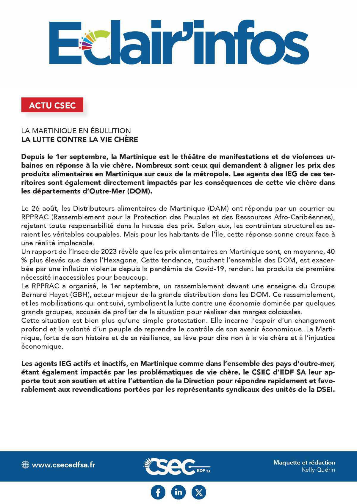 Eclair'Infos : La Martinique en ébullition