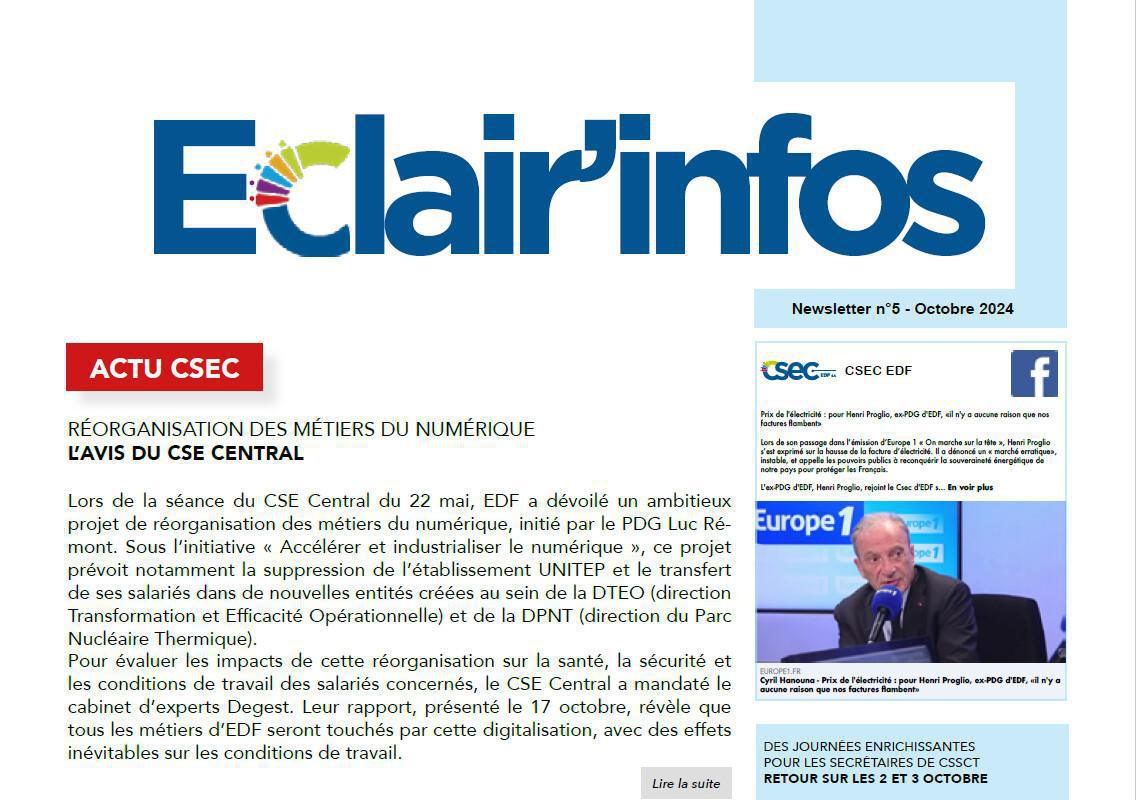 Newsletter du CSEC : Numéro 5