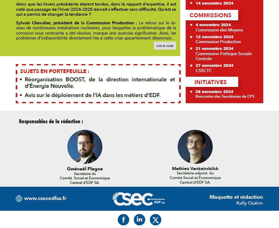 Newsletter du CSEC : Numéro 5