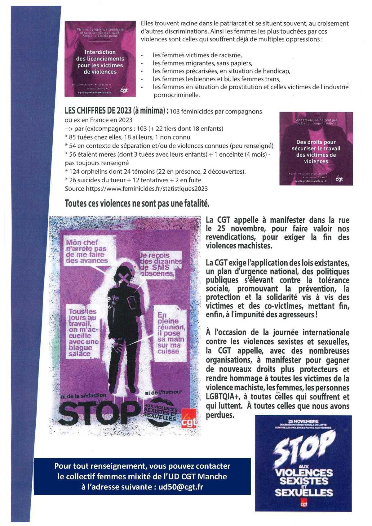 25 Novembre : Journée contre toutes les violences sexistes et sexuelles