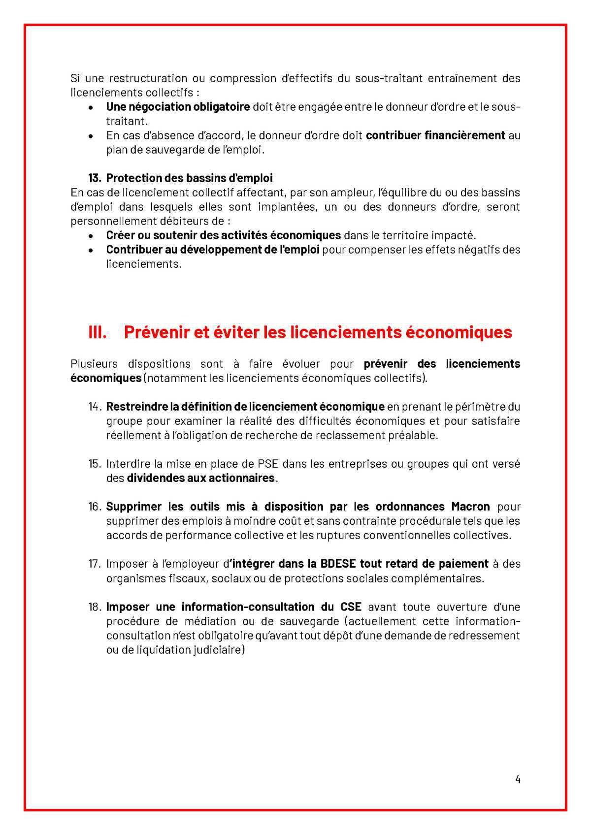 PROPOSITIONS DE LA CGT POUR L’INDUSTRIE ET L’EMPLOI
