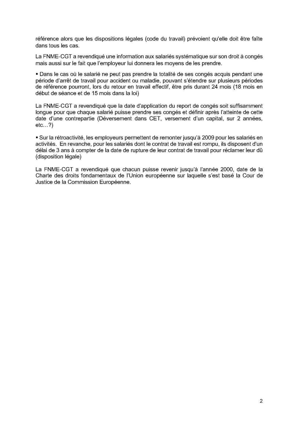 Consultation des syndicats sur l'accord de branche portant application de l’accord du 21 juillet 2022 relatif aux textes à rénover "Report de congés et incidences des arrêts de travail sur les congés annuels"