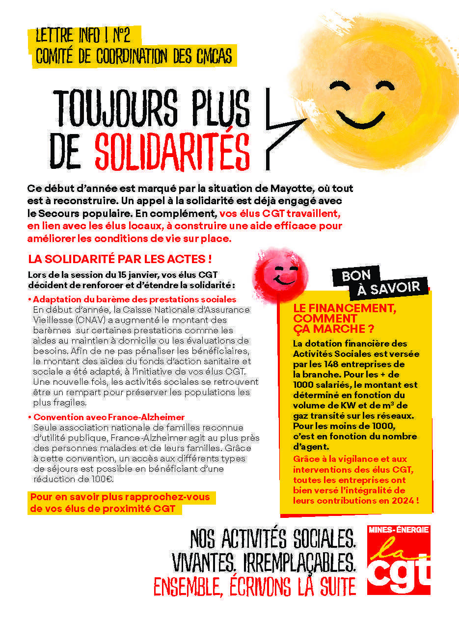 Compte rendu du comité de coordination des CMCAS : Toujours plus de solidarités
