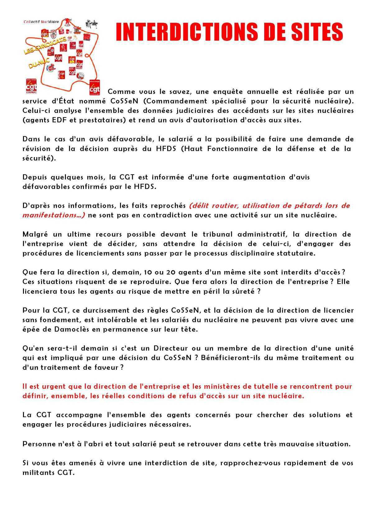 Interdictions de Sites