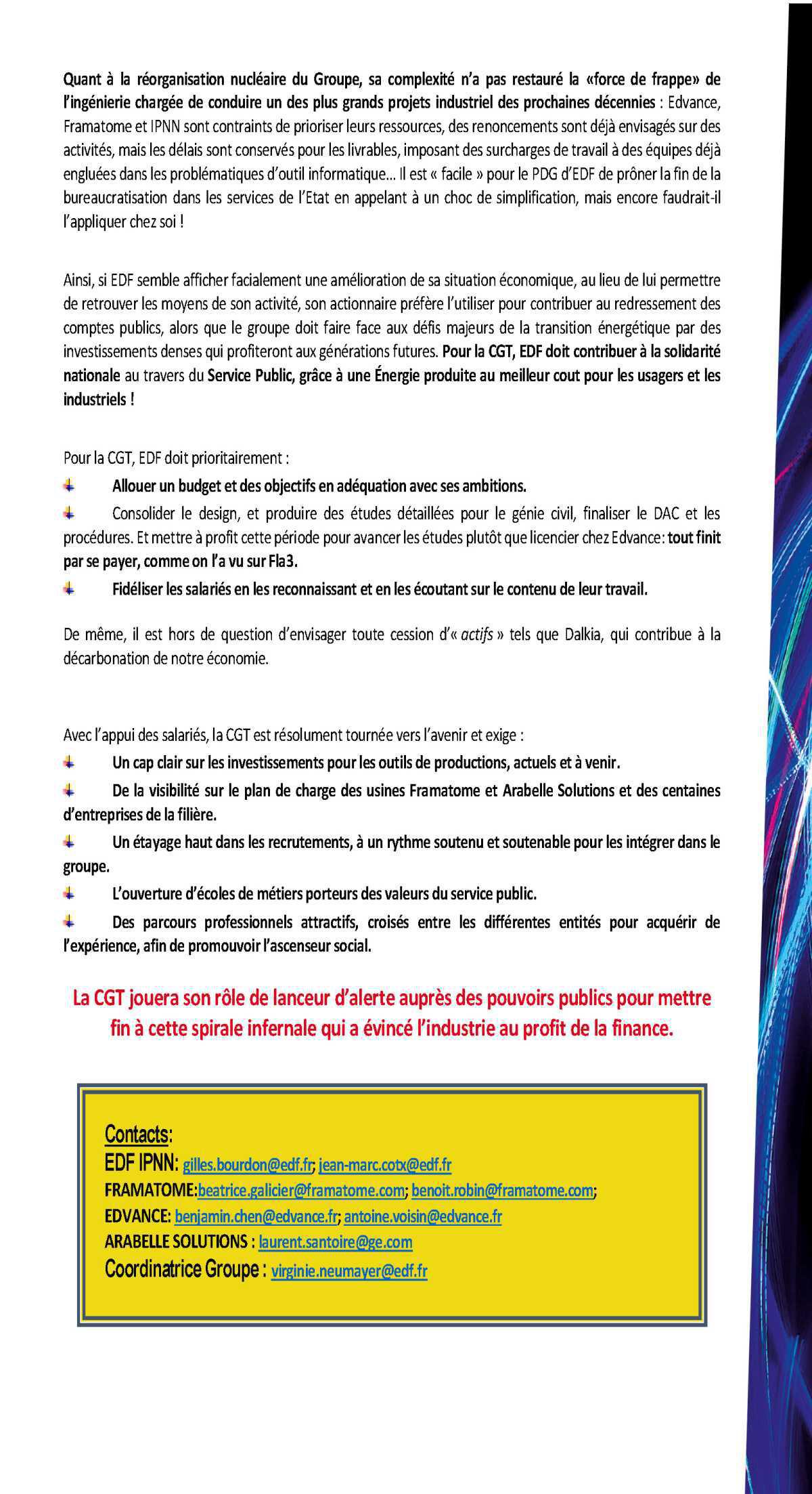 Nucléaire : après le discours de Belfort, La CGT attend toujours des actes.