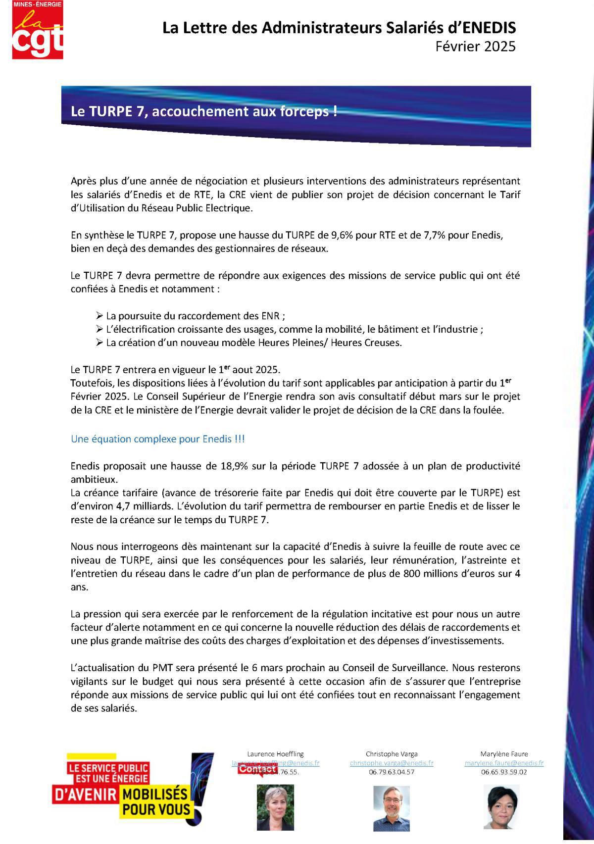 La Lettre des Administrateurs Salariés d’ENEDIS
