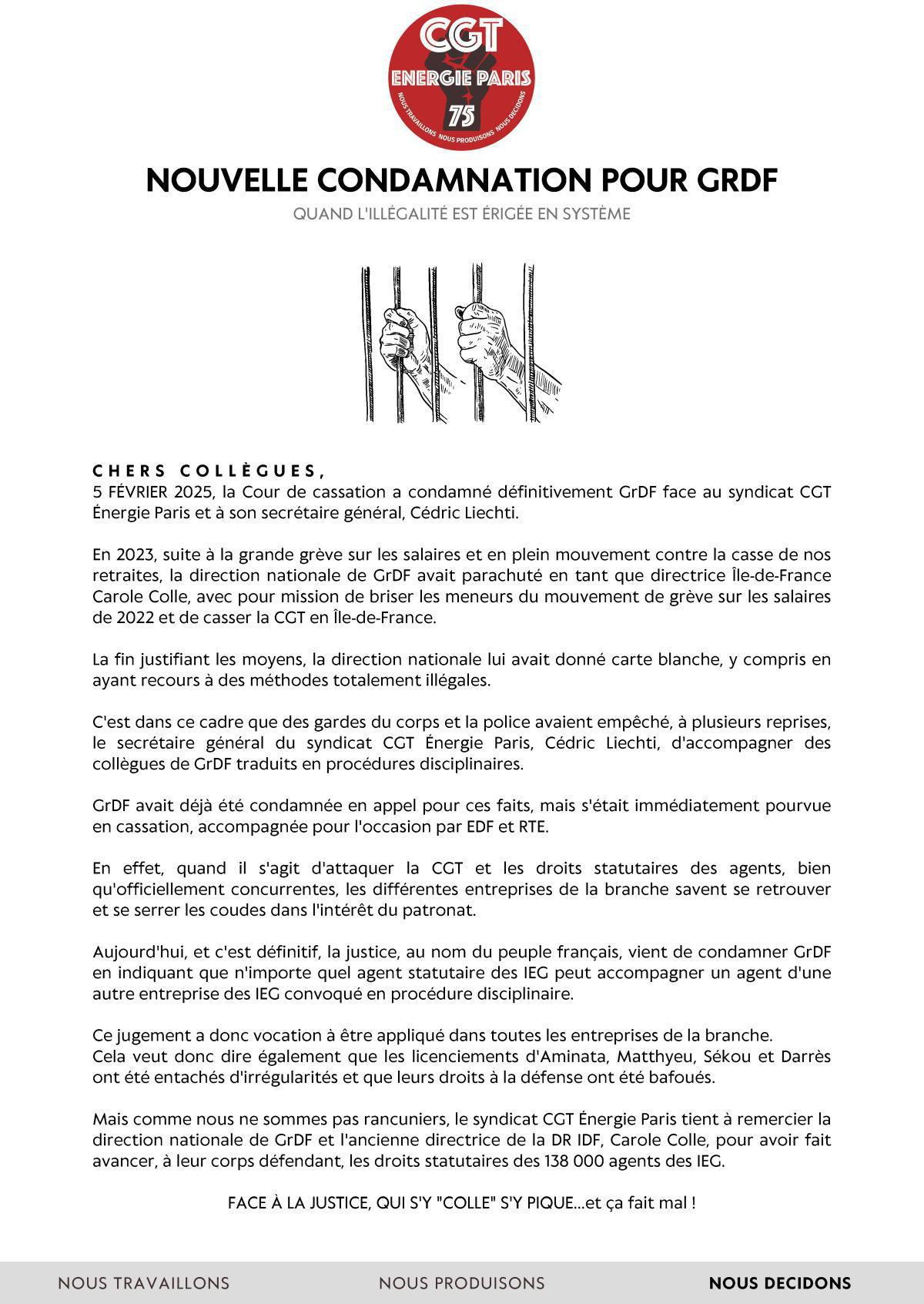 Condamnation pour GRDF