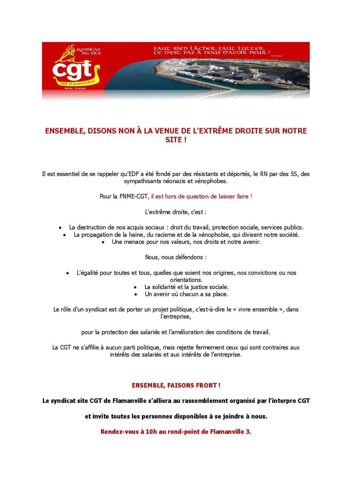 Marine Le Pen en visite mardi 11 mars sur Flamanville 3