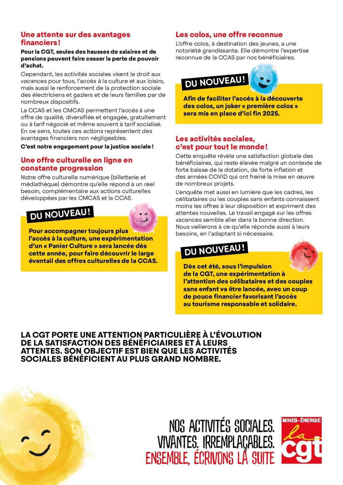 La CGT écoute, s'engage et avance !