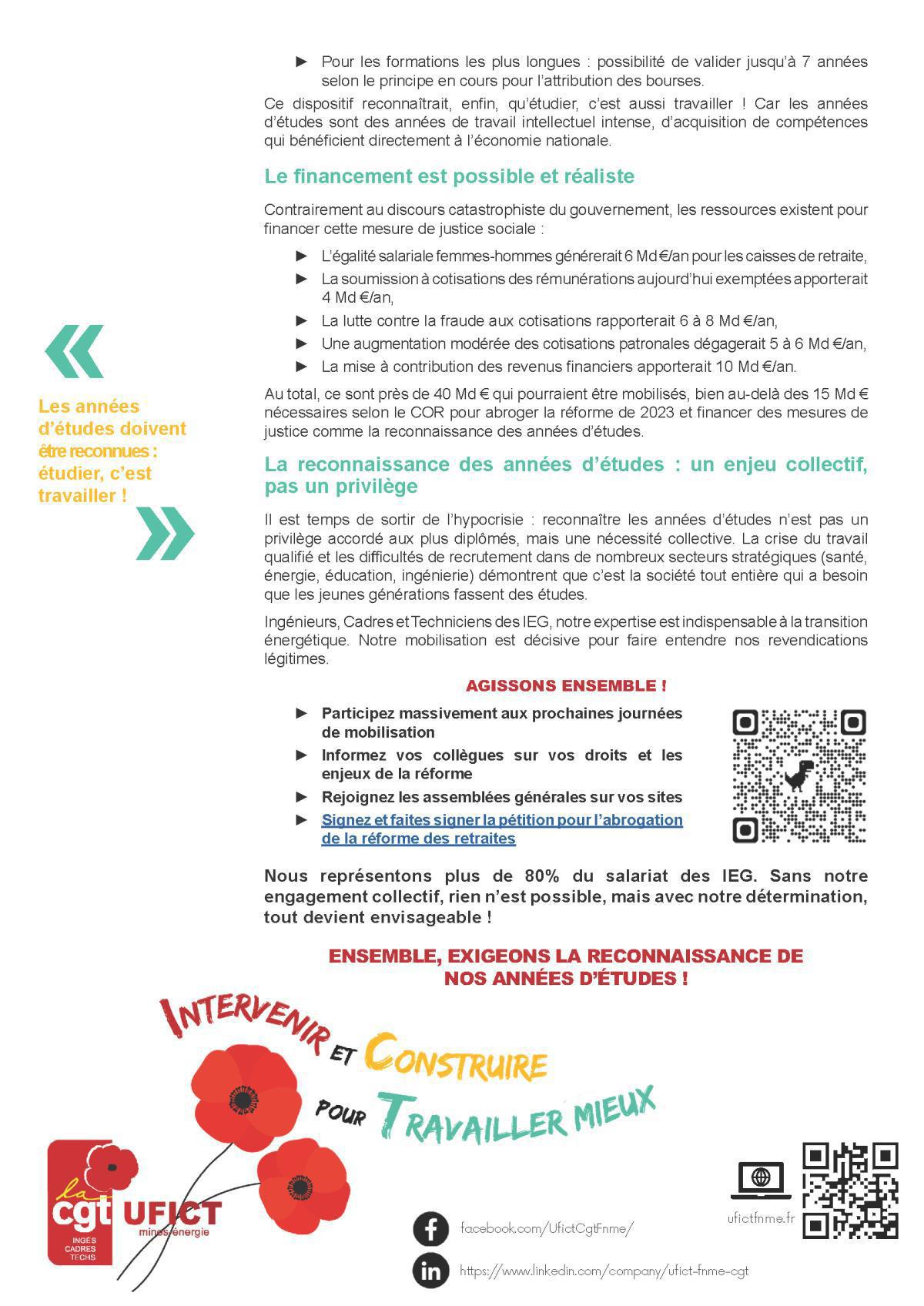 Reconnaissance des années d'études : une mesure de justice sociale pour les ICT