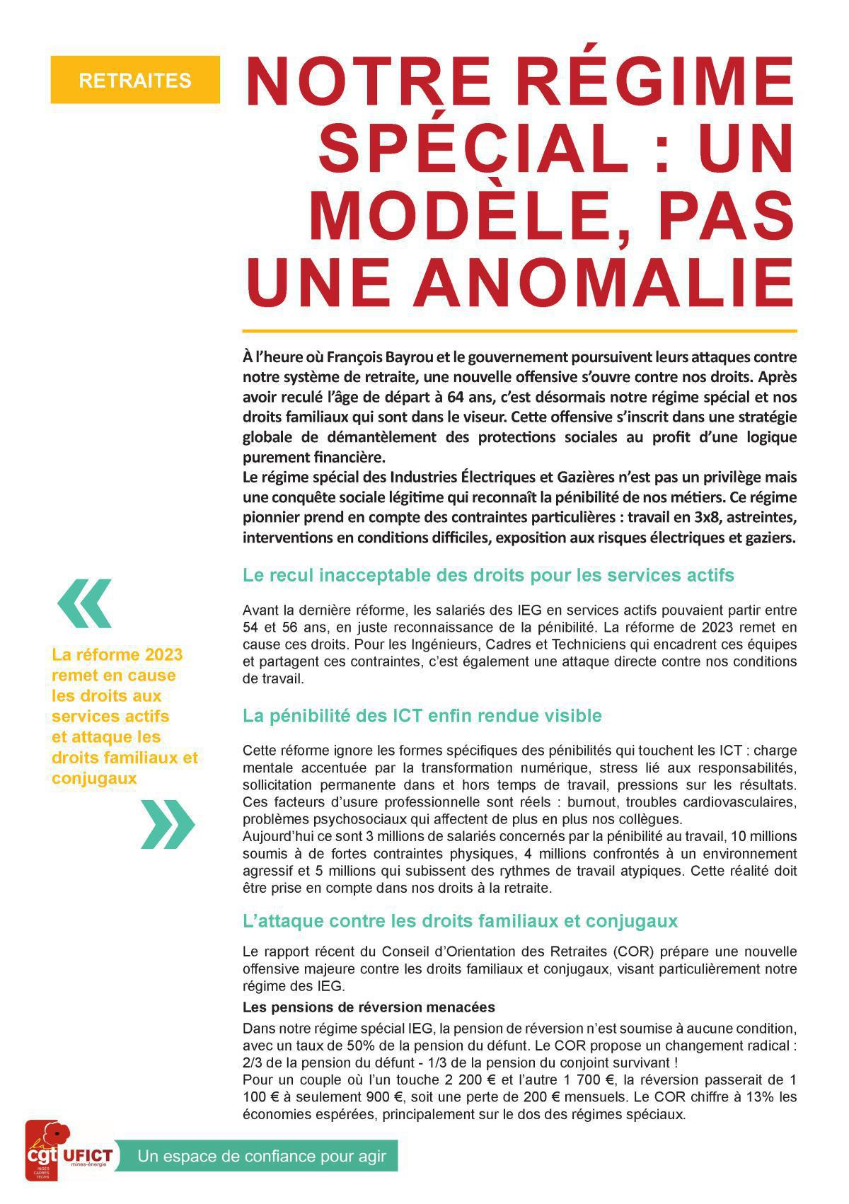 Notre régime spécial : un modèle, pas une anomalie !