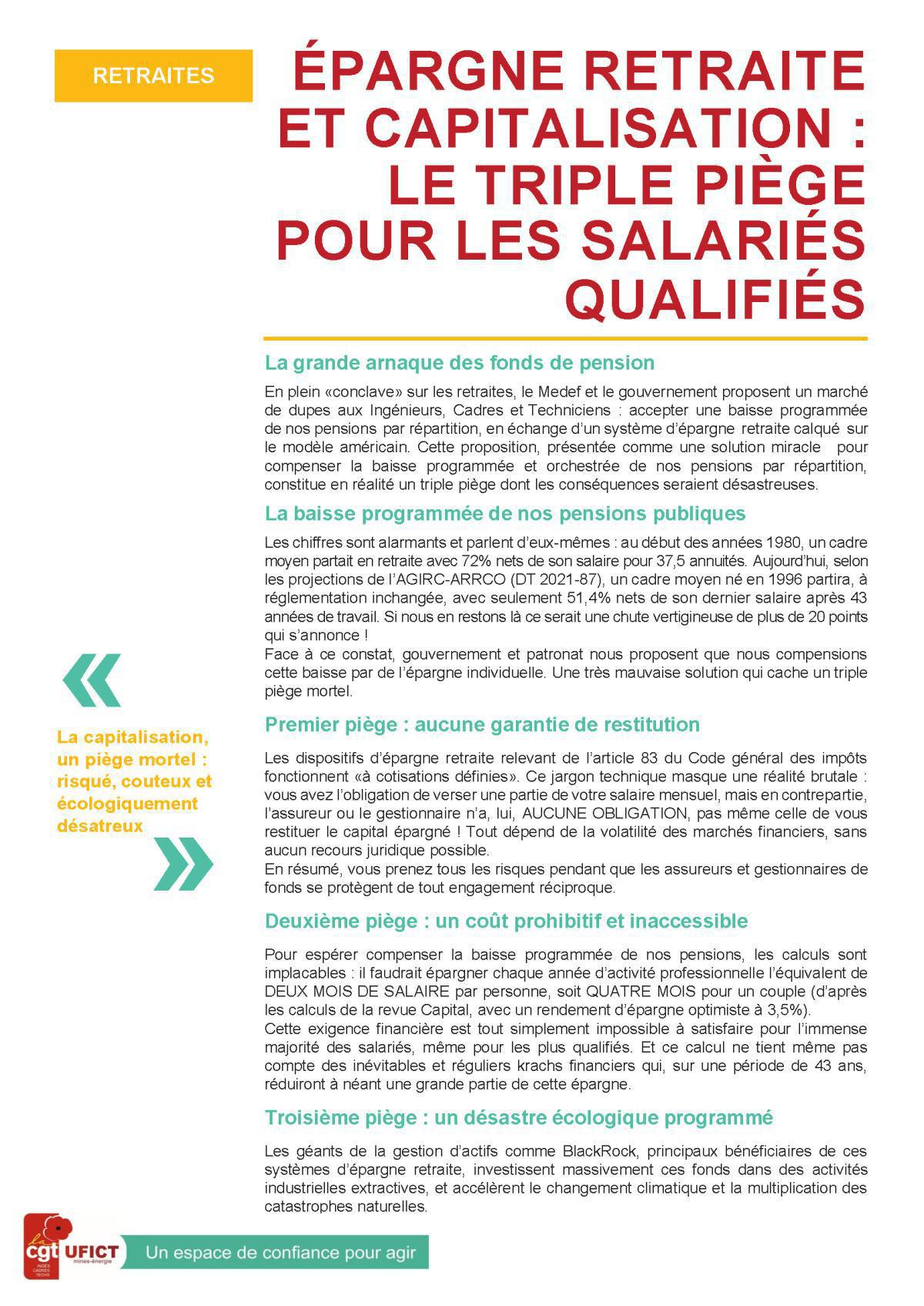 Epargne Retraite et Capitalisation : le triple piège pour les salariés qualifiés