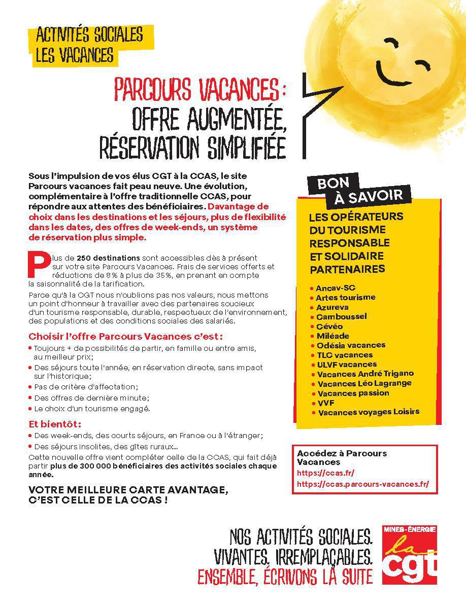 Parcours vacances : offre augmentée réservation simplifiée