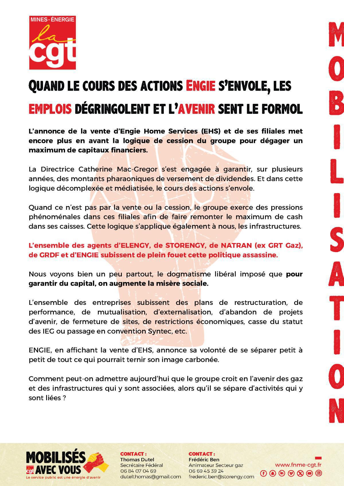 [ENGIE] Quand le cours des actions Engie s'envole, les emplois dégringolent et l'avenir sent le formol