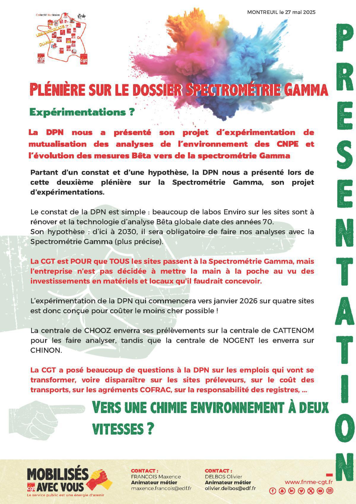 Plénière Spectrométrie gamma