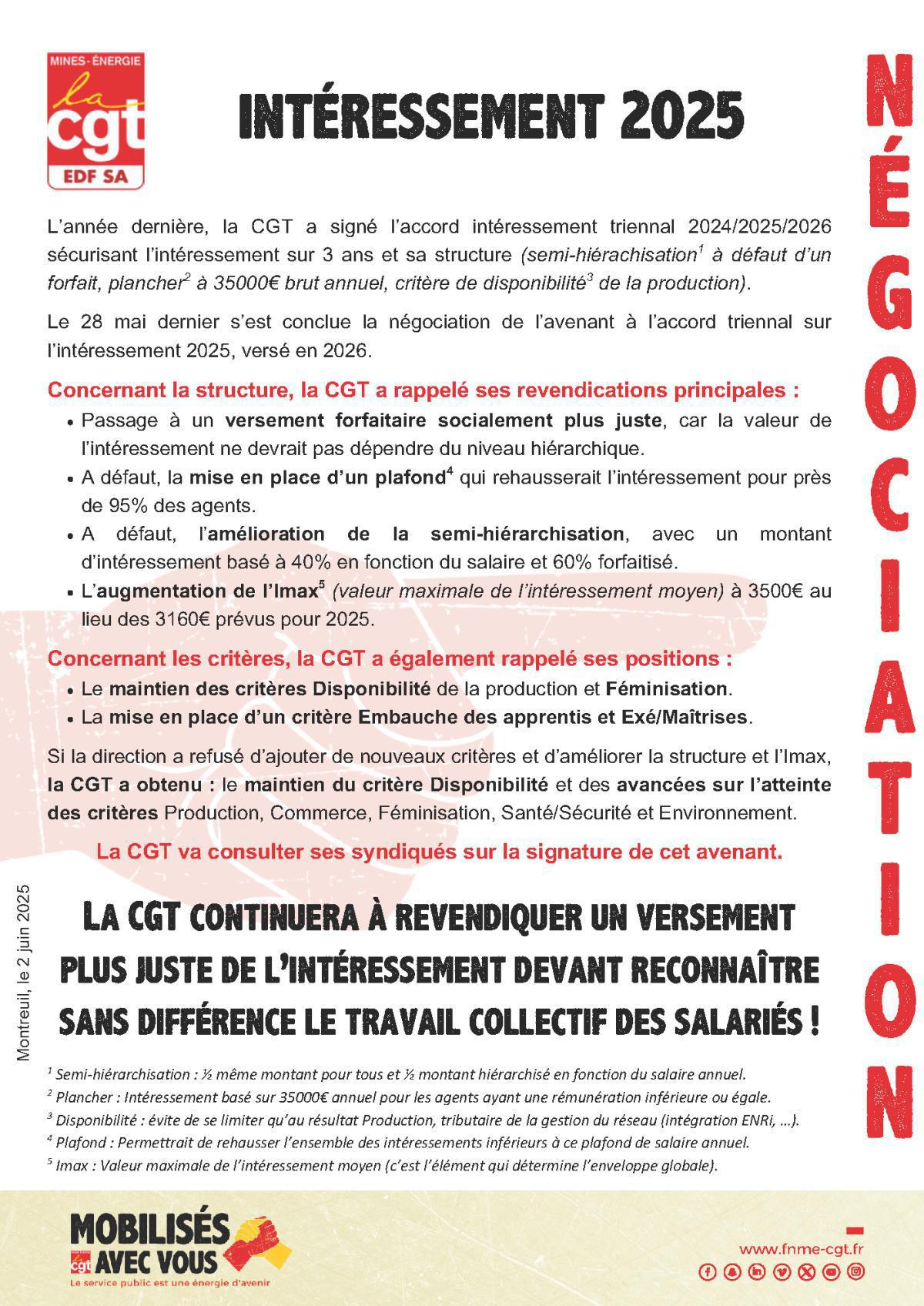 Négociation Intéressement 2025