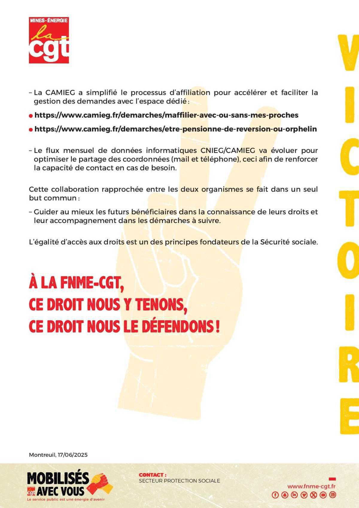 Non-accès aux droits au régime complémentaire maladie/maternité CAMIEG