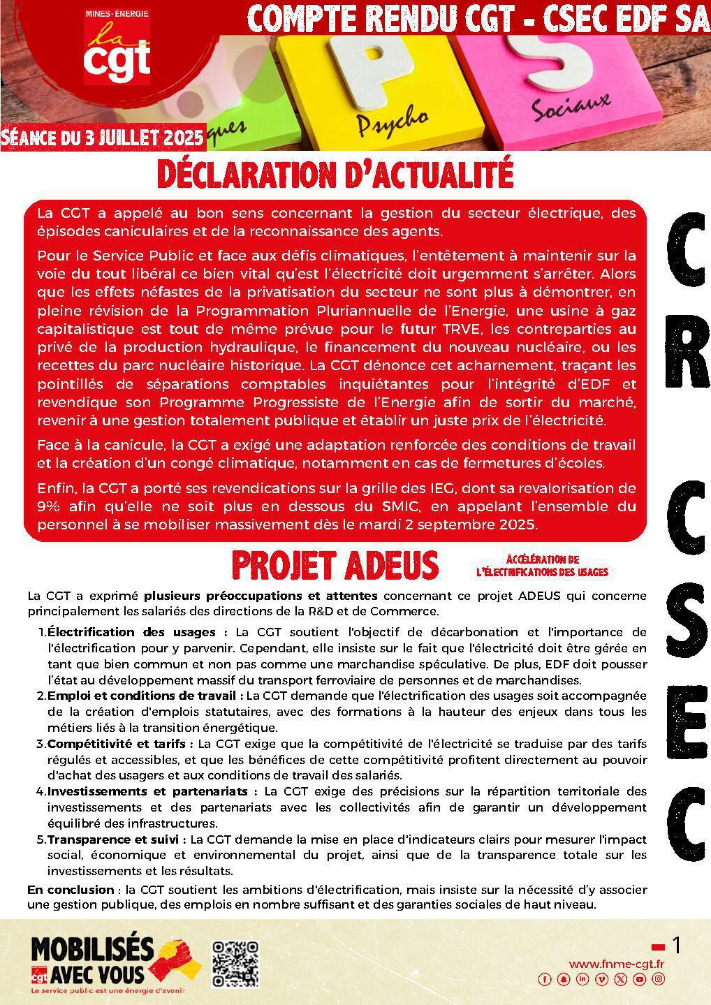 CSEC EDF du 3 juillet 2025