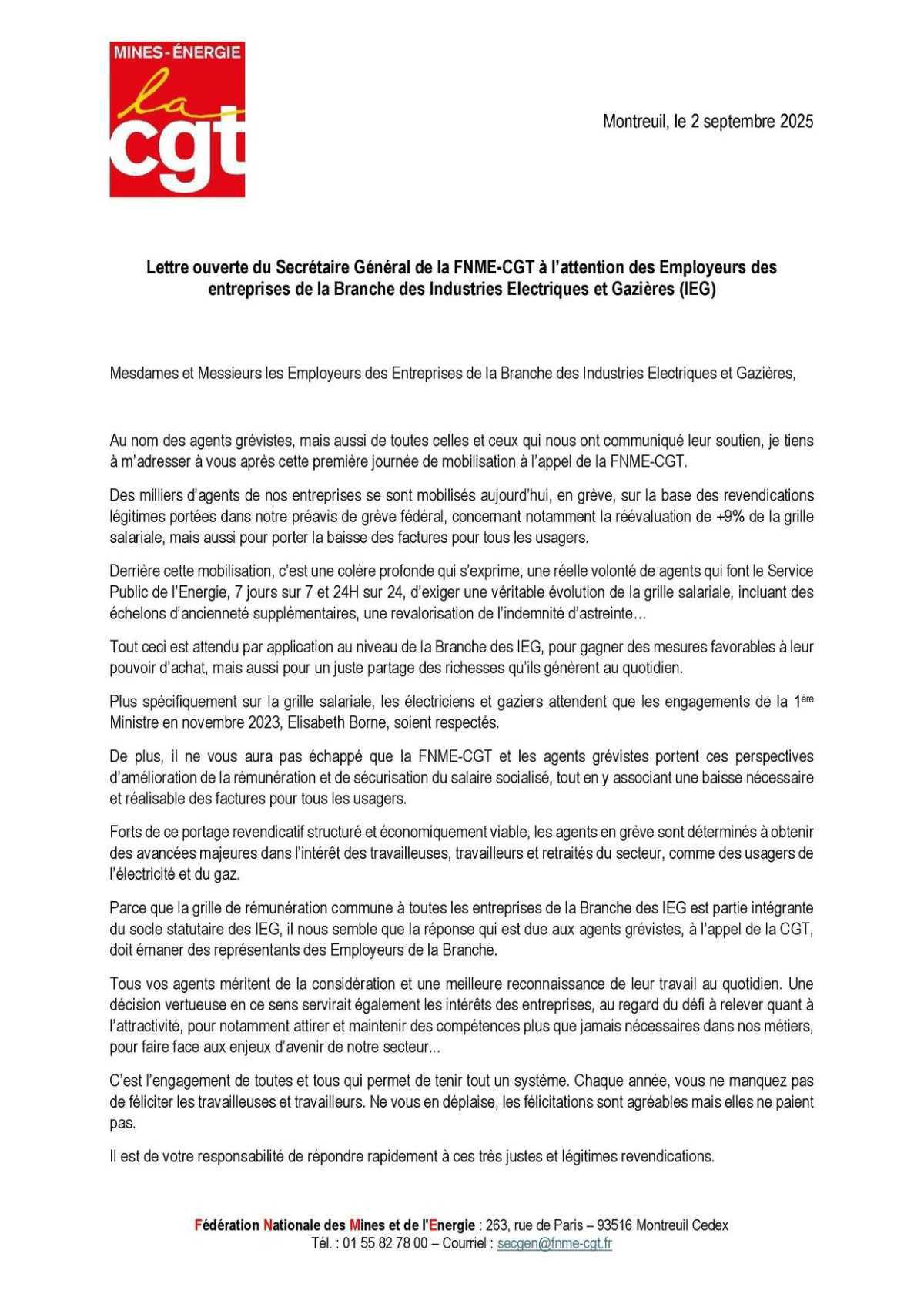 [MOBILISATION] Une rentrée mobilisée dans les IEG