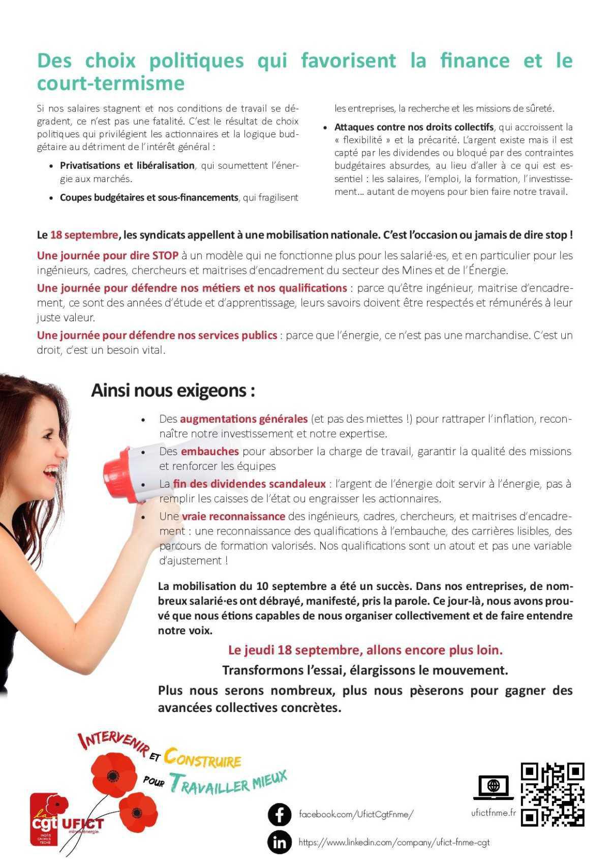 [MOBILISATION] 18 septembre ? Et si on reprenait notre part ?