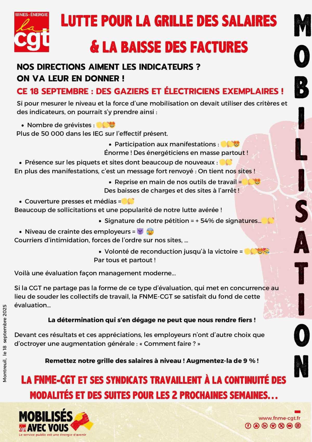 [MOBILISATION] Nos directions aiment les indicateurs ? On va leur en donner !
