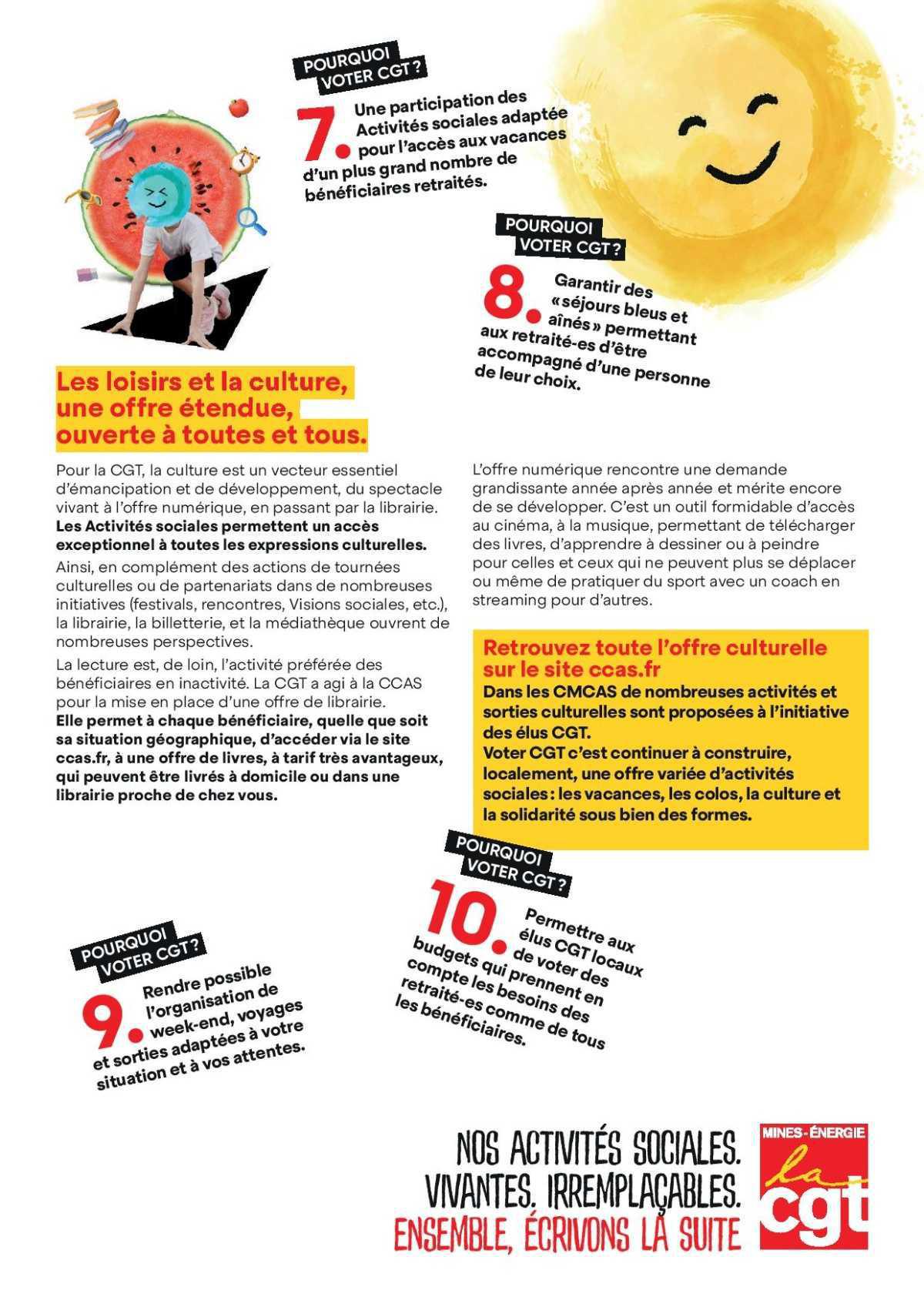 [Election CMCAS] : Les activités sociales, notre bien commun