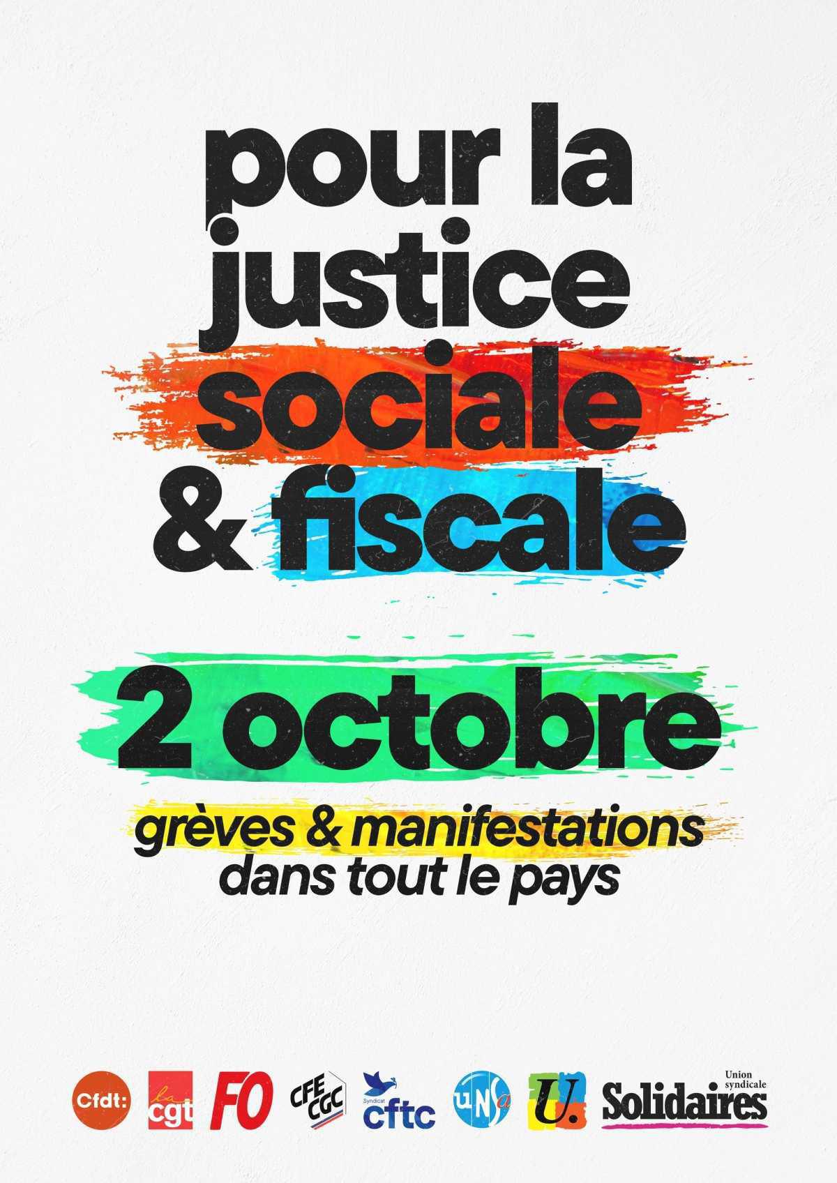 Appel intersyndical le 2 octobre 2025