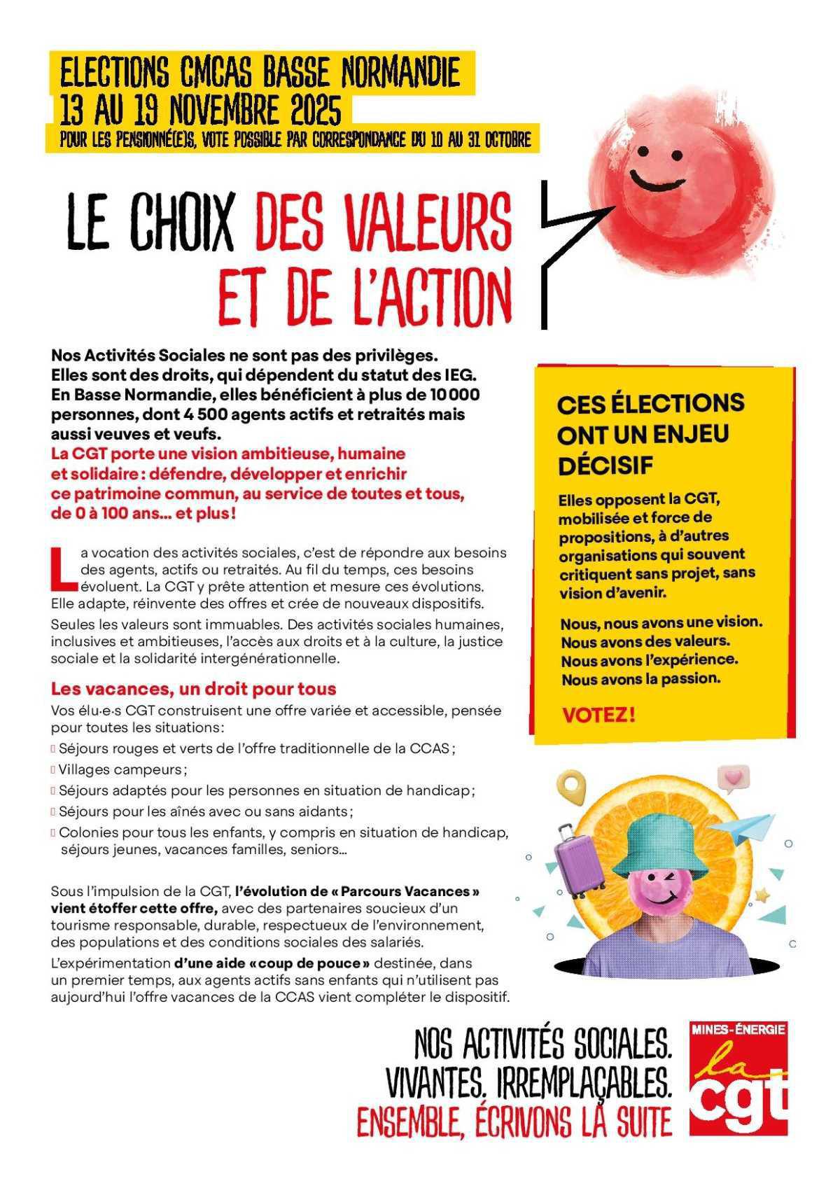 [Elections CMCAS] : Le choix des valeurs et de l'action