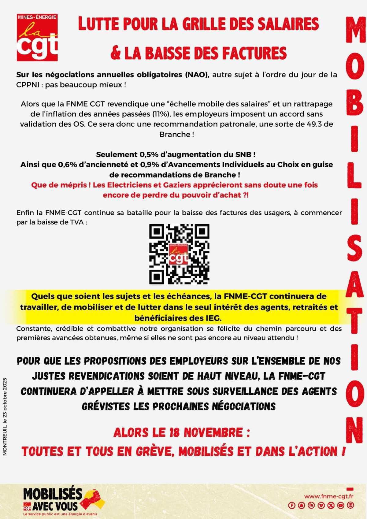 [Mobilisation] CPPNI du 23 octobre : des avancées concrètes mais un contenu insuffisant !!!