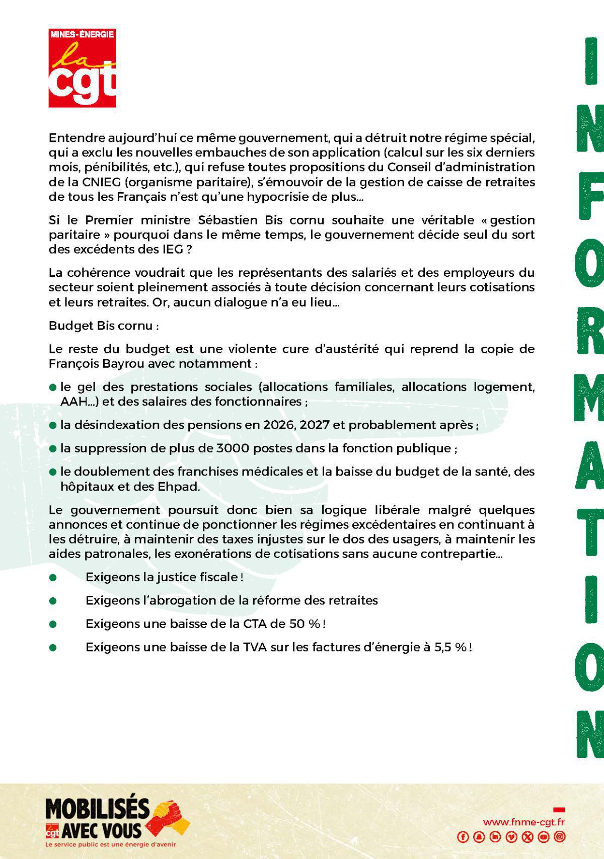 Retraites - PLFSS - CTA