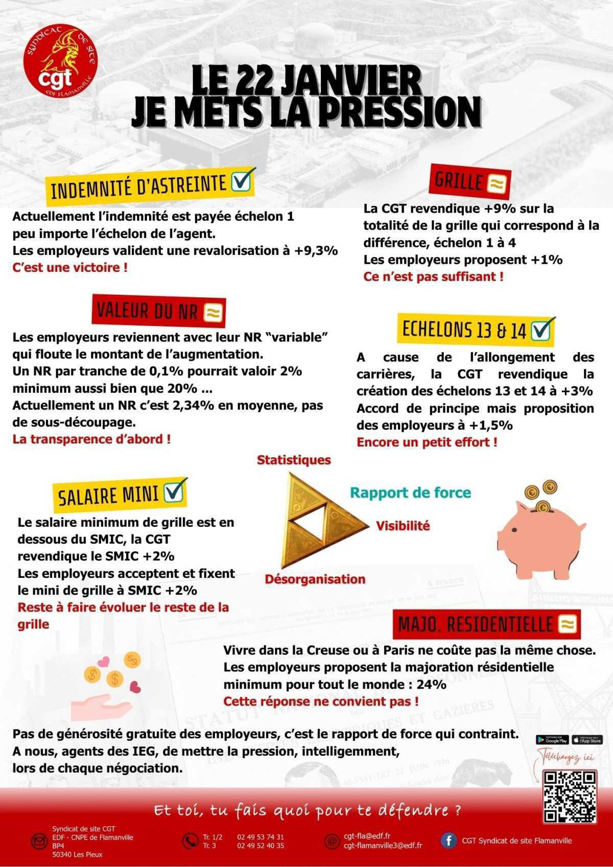 Le 22 janvier, je mets la pression