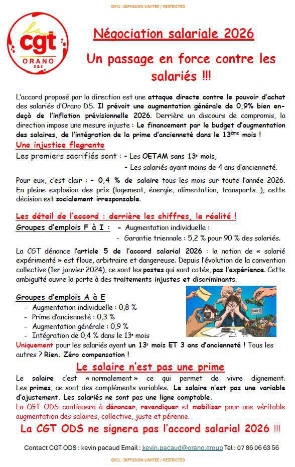 [Orano] Négociation Salariale Annuelle 2026